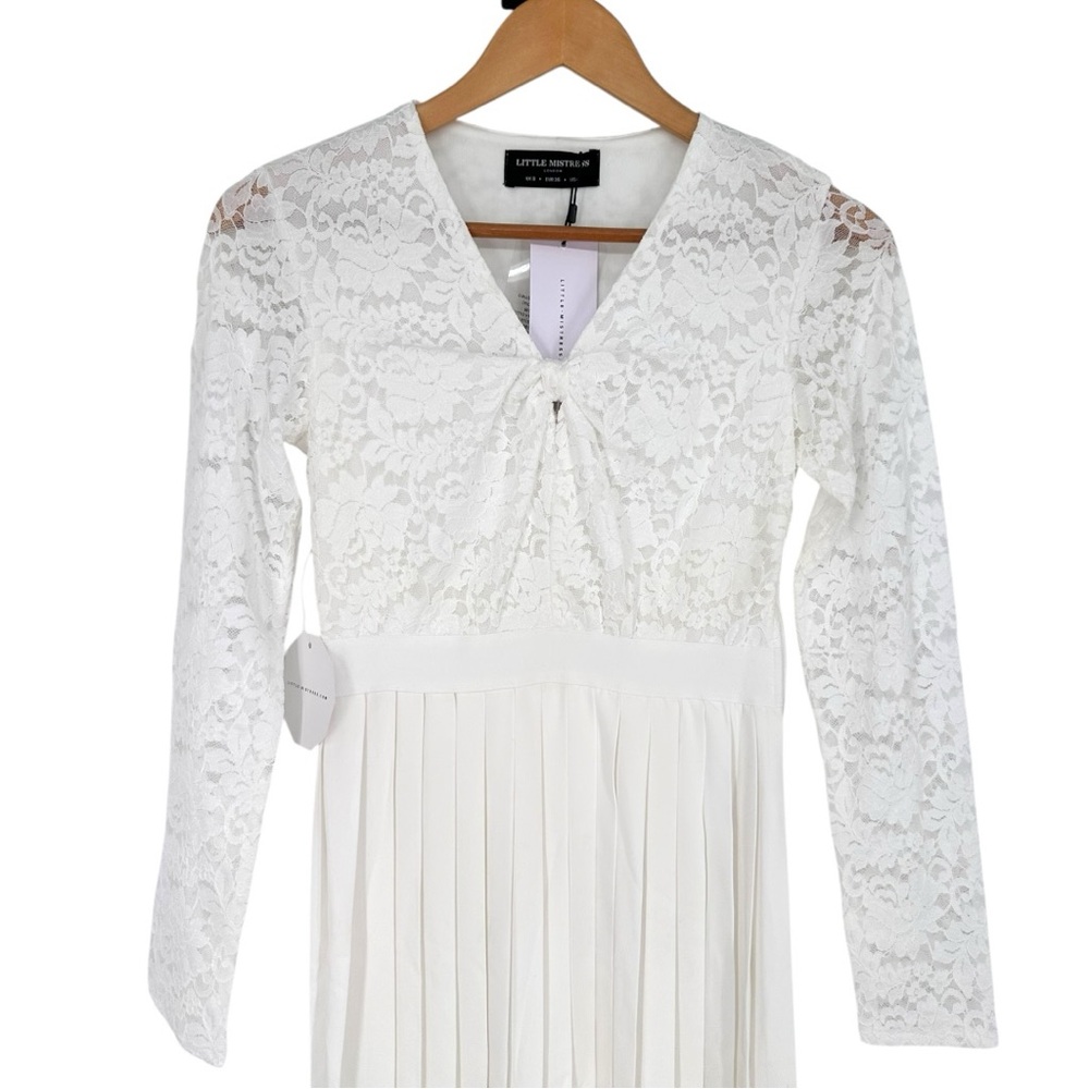 Little Mistress Lacing Down the Aisle Midaxi Dress size US 4 Long Sleeves Modest - Picture 4 of 16